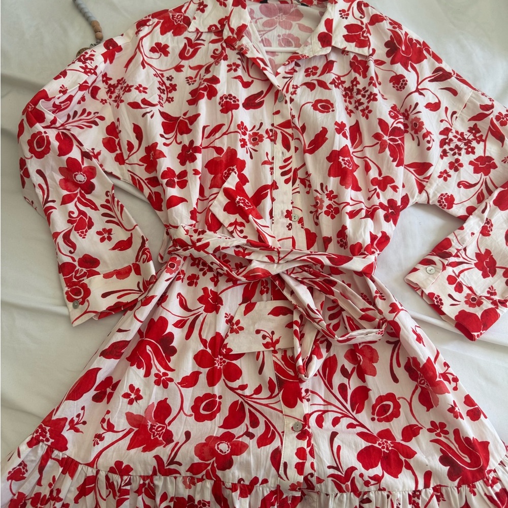 Zara Red Floral Dress